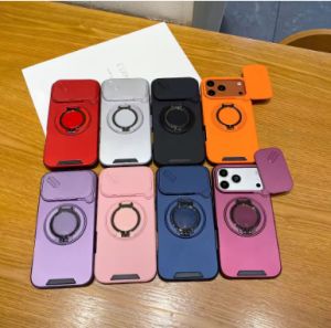 New Military Armor Shockproof Case For iPhone 18 17 16 15 Pro Max 14 13 Plus 17Pro 18Pro Air 5G Magnetic Bracket Phone Shell Rotating Stand Slide Camera Lens Protection Cover