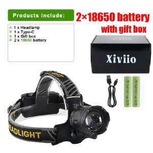 Upgrade 4Colors High Power Headlamp 18650 Rechargeable Headlight UV Telescopic Zoom Head Torch Camping Hunting Head Lantern