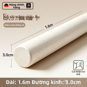 REXUELONG | Gậy Kéo Giãn Vai Tập Pilates Cross Back Bằng Gỗ Nguyên Khối