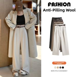 La Chapelle | High-end Warm High-waist Wool Suit Pants