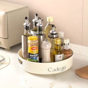 ถาดเครื่องปรุงในครัว หมุนได้ 360 องศา-ถาดเก็บเครื่องปรุง ที่ใส่เครื่องปรุง ชั้นวางเครื่องปรุงอเนกประสงค์ ในครัว