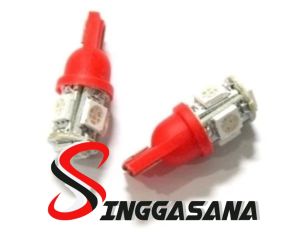 BOHLAM SEN COLOK 5 LED BESAR MERAH  ISI 2PCS  REAL PICTURE