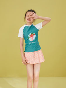 Cute Skirt Style Separated Girls Swimwear