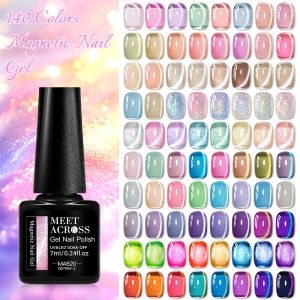 140 Colors Cat Magnetic Nail Gel Polish 7ml Sparkling Holographic Galaxy LED UV Soak Off Magnetic Gel Polish for Home Salon Use