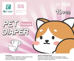 Wraps Dog Diaper Set Disposable pet Diaper Male/12Pcs and Female/10Pcs Cotton Diaper for Dogs Cats