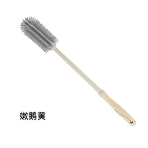 Silicone Cup Brush Long Handle Bottle Cleaner Water Cup Cleaning Brush Milk Bottle Cleaning Tool Kitchen Utensil Household Cleaning