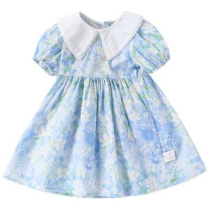 Hamqi | Đầm Tay Chuông Hoa Đẹp Mới Mùa Hè Cho Bé Gái Cotton Sạch 100%