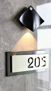 House Number Plate Stainless Steel With Free Screw Easy Install Modern Outdoor Deco FH eStore