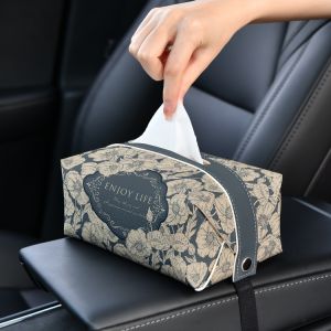 American Luxury Style Car Mounted Tissue Box Creative Interior Ashtray Box Automobile Tissue Box Armrest Box Tissue Holder
