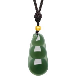 Jade and Gold Embedded Pendant Chinese Style