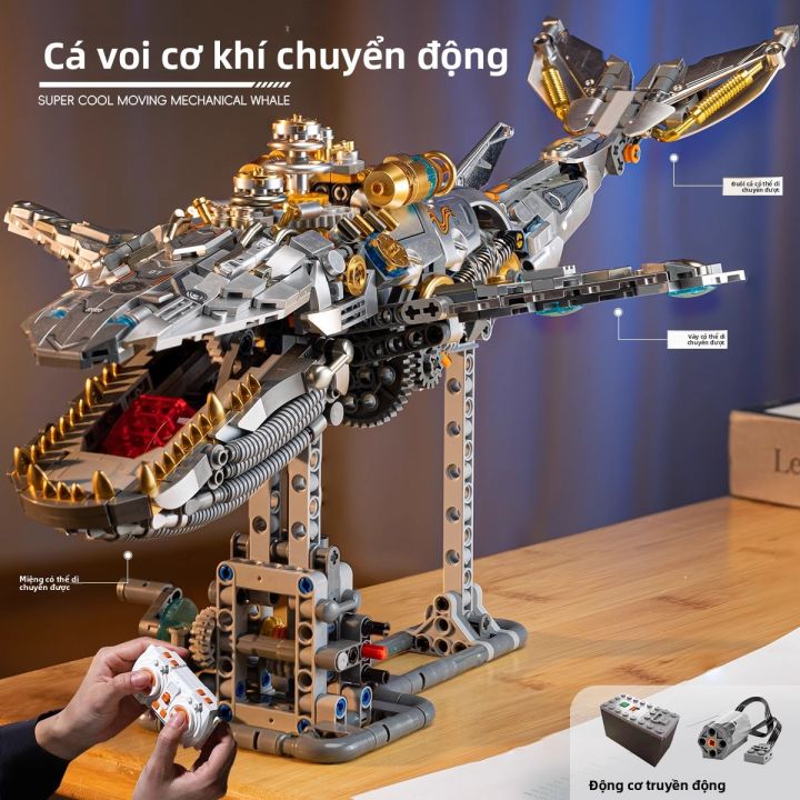 Đồ Chơi Lắp Ráp Cá Voi Cơ Học 2025 Mới Độ Khó Cao Giáo Dục Cho Bé Trai ...