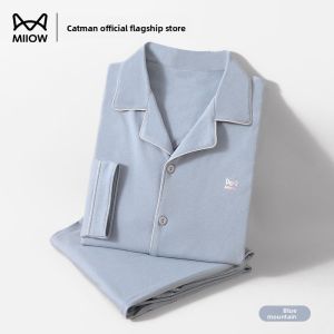 Miiow | 100% Cotton Long Sleeve Sleepwear Set for Men