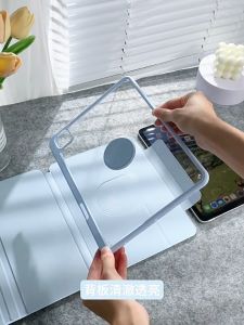 360 Rotation Detachable Acrylic Case for iPad 10th Generation 2022 10.9 inch Case with Pencil Holder