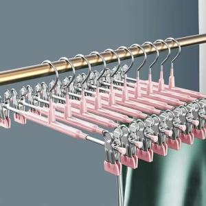 5/10PCs Stainless Steel Dress Hanger Pants Clip Clothes Racks Coat Clothing Non-Slip Skirt Clip Skirts Clip Hanger Skirt