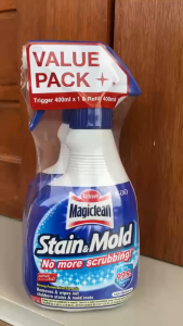 แพ็คคู่ (รีฟิล+สเปรย์) Magiclean Stain&Mold สเปรย์ขจัดคราบและเชื้อรา ขนาด 400ml.+400ml