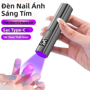 Đèn UV LED Mini Chuyên Nghiệp Di Động Để Bàn Có Màn Hình Sạc Lại Được Kèm Giá Đỡ Dùng Cho Làm Móng Nghệ Thuật Có Các Tính Năng Có Thể Tháo Rời