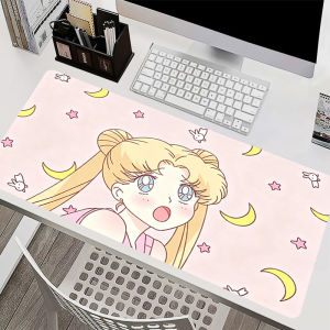 Bandai | Pink Mousepad Rubber Office Deskmat Gamer Keyboard Protect Mat S-Sailor Moons HD Printing Computer MousePads Japan Anime carpet