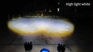 ไฟ LED สปอตไลท์ 3นิ้ว x 40W สำหรับวิ่ง ไฟติดรถจักรยานยนต์ สีเหลือ/ใกล้กับสีขาว + ไฟสีฟ้า บรรยากาศ