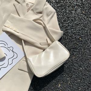 Túi Xách Tay Đơn Giản Kiểu Pháp Mùa Hè Túi Đeo Vai Đơn Cho Nữ Túi Xách Nhỏ Thời Trang Mới 2025 Túi Xách Mềm PU Màu Trơn