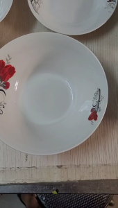 Bộ 10 TÔ LOE GỐM SỨ HỌA TIẾT HOA ĐỎ - ĐỦ SIZE ( CỠ 678)