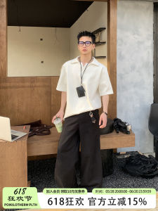 Loose Mens V-neck Short Sleeve T-shirt Fashionable Half-sleeve Summer Top Korean Style Simple Design Casual Wear