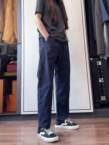 Blue Three-Proof Soft Shell Mens Spring Autumn Waterproof Combat Pants Slim Fit Mountain Climbing Trousers Workwear Jeans