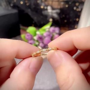 Huitan Korean Women Thin Ring with CZ Stone Gold Color Simple Stylish Accessories Nice Birthday Gift for Friend Fashion Jewelry