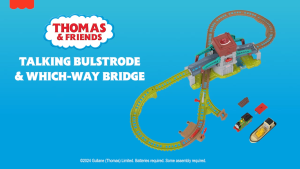 Thomas & Friends Talking Bulstrode & Which-Way Bridge Toy Train Set With Sounds & Percy Engine