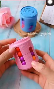 Mainana Cube Kaleng Magic Bean Spinning Puzzle Rotating Viral