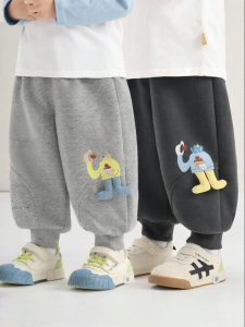 CUTEPANDAS | Quần jogger 3D hình hoạt hình cho trẻ em mùa xuân và thu