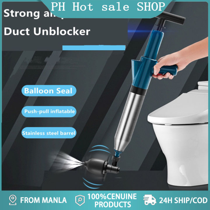 Toilet Pump Plunger Clogged Remover Toilet Bowl Plunger Pump High Pressure Air Drainage Pipe