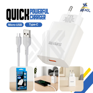 [KN ACC] NANVAN NVN-T76 65W CHARGER TYPE C / MICRO USB PENGISIAN DAYA CEPAT FOR SMARTPHONE UNIVERSAL