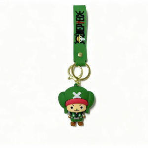 Bandai | 6 Styles Cute Anime Q Version One Piece Keychain Luffy Zoro Sanji Nami Chopper Law Bag Pendant Car Keyring Gift for Fans Couples