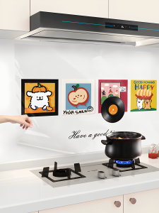 American Retro Durable Kitchen Oil Resistant Waterproof High Temperature Creative Tile Wall Decal Decorative Concealment Sticker