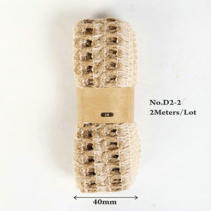 2 Meters Burlap Ribbons Natural Jute Ribbon for DIY Arts and Crafts Gift Warrping Wedding Party Christmas Festival Decoration