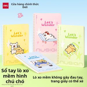 deli | Spiral Notebook Tearable Page Soft Cover