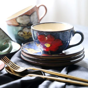 Creative Japanese Style Coffee Cup Set With Plate