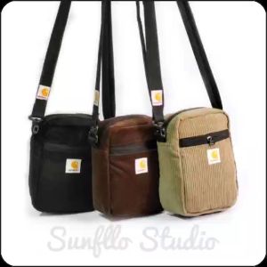 Tas Sling Bag Corduroy: Tas Selempang Kompak Untuk Pria & Wanita