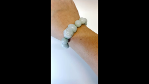 Elegant White Burma Jade Piyao Bracelet 12mm Big Beads - Prosperity & Emotional Balance