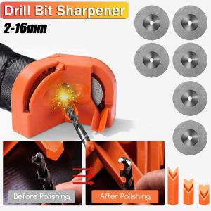 Multi-Functional 2-16mm Drill Bit Sharpener with 3 Locator Guides Manual Drill Bit Grinding Tool for Grinding and Polishing