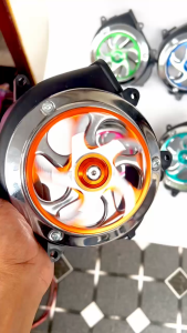 Tutup cover kipas mesin set spiner bigproject sabit croem krum PNP Honda beat fi scoopy fi spacy fi 2012-2014 stater kasar