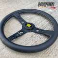 พวงมาลัยMOMO Prototipo หนังแท้ พวงมาลัยแต่ง MOMO steering wheel ขนาด 13.5“ นิ้ว ยก 1.5“ ก้านสีดำ. 