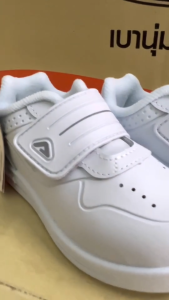 ADDА รองเท้านักเรียน 41G5A-B1 รองเท้าพละสีขาว สำหรับเด็กหญิง&ชาย สวมใส่ง่ายด้วยตีนตุ๊กแก Size 25-35