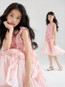 MUCMUKN | Gradient Tulle Princess Dress for Medium to Large Girls