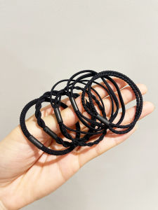Simple Graceful Black Rubber Band Female Hair Tie High Elasticity Durable Hair Accessories Hair Ring Does Not Hurt Hair Height Ponytail Hair String
