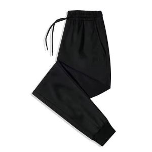 Mens Winter Thickened down Cotton Pants Casual Outdoor Wear Windproof Warm Large Size Sporty Style Fleece Lined Trousers