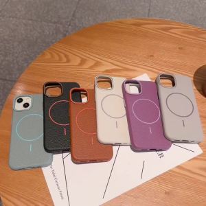 เคสหนังหรูหราระบบแม่เหล็กสำหรับ เคส iPhone 16 15 14 13 12 11 Pro Max 16Pro เคสหนัง TPU ป้องกันการตก เคสโทรศัพท์แม่เหล็ก