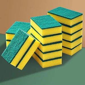 Borong365 Dishwashing Sponge Cleaning Sponge Scrubber Scouring Pads Kitchen Utensil Span Basuh Pinggan Mangkuk 洗碗海绵百洁布