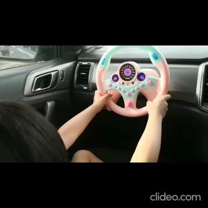 #Readystock English Version Music Simulation Steering Wheel Early Educational Intelligent for Kids Child Children Boy