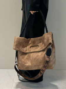 Jiangheng Korean Style Lazy Soft Leather Large Capacity Commuter Single Shoulder Bag Fashionable Tote Computer Bag